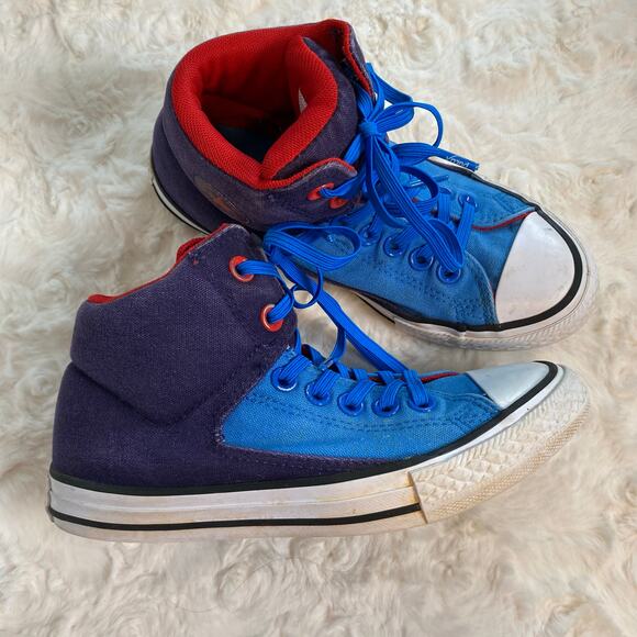 Converse All Star Slip On Sneakers Junior Size 2 Unisex Red White and Blue Shoes - Picture 3 of 11